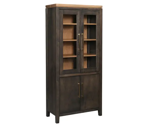 River Falls Bookcase with Glass Doors